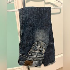 Blue Silver skinny leg jeans in size 28